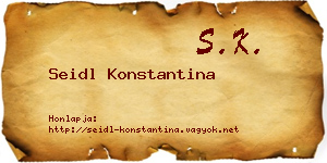 Seidl Konstantina névjegykártya